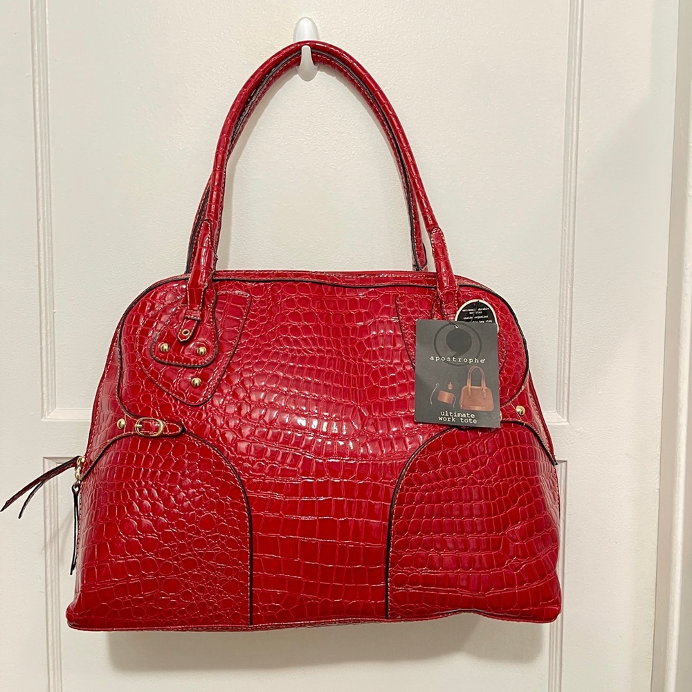 Candy Apple Red Ultimate Work Tote Bag By Apostrophe